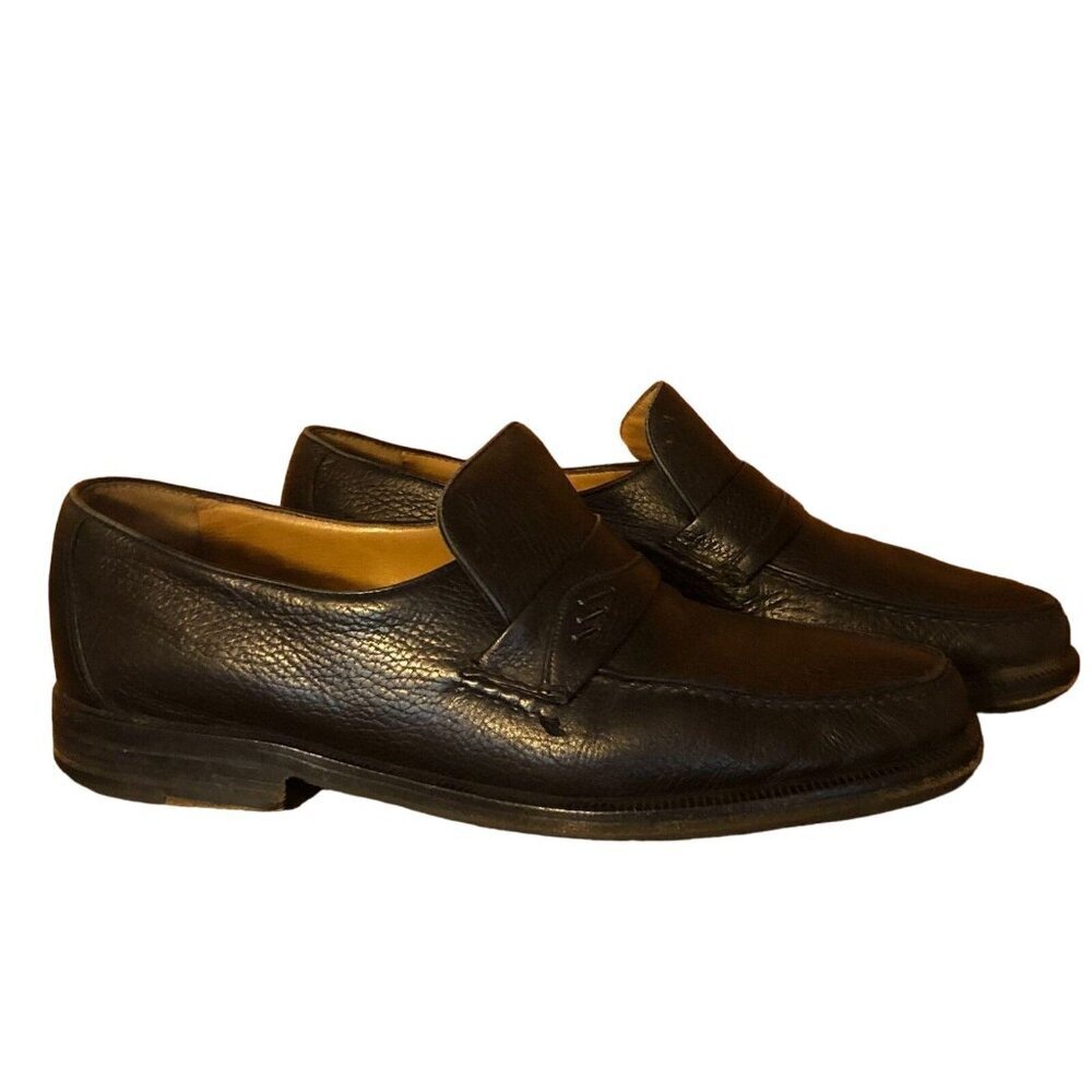 Moreschi Vintage Italian Leather Loafers Slip On Shoes size 9
